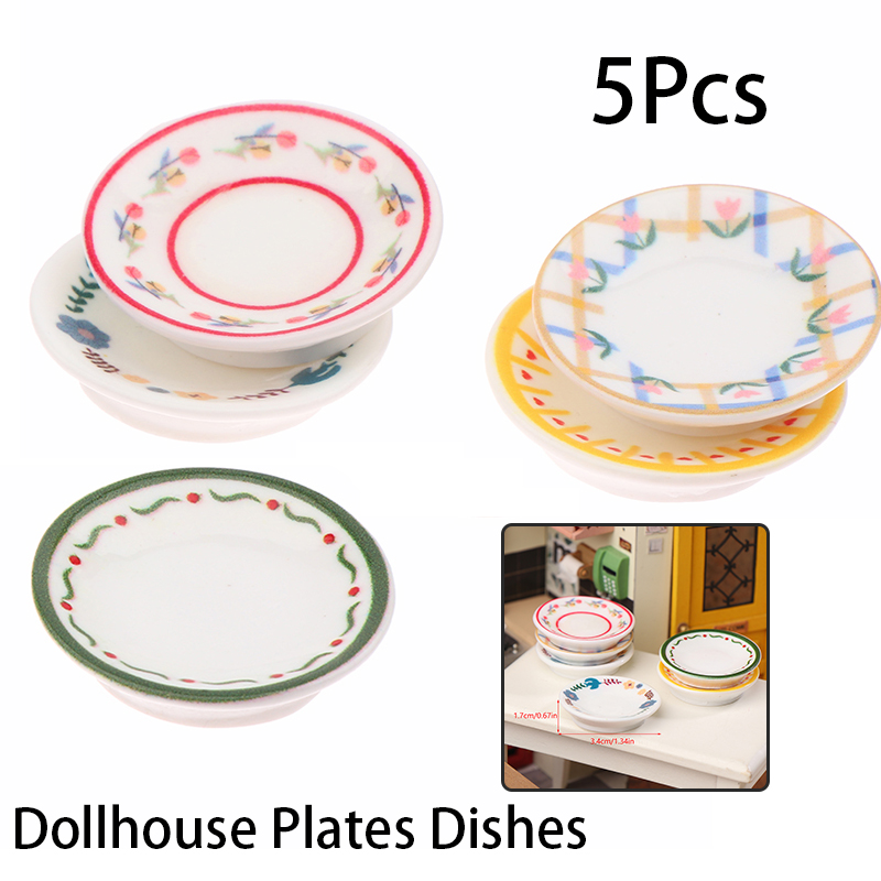 Kitchen Baking Storage - 5 шт. 1/12 кукольный домик, мини-тарелки,