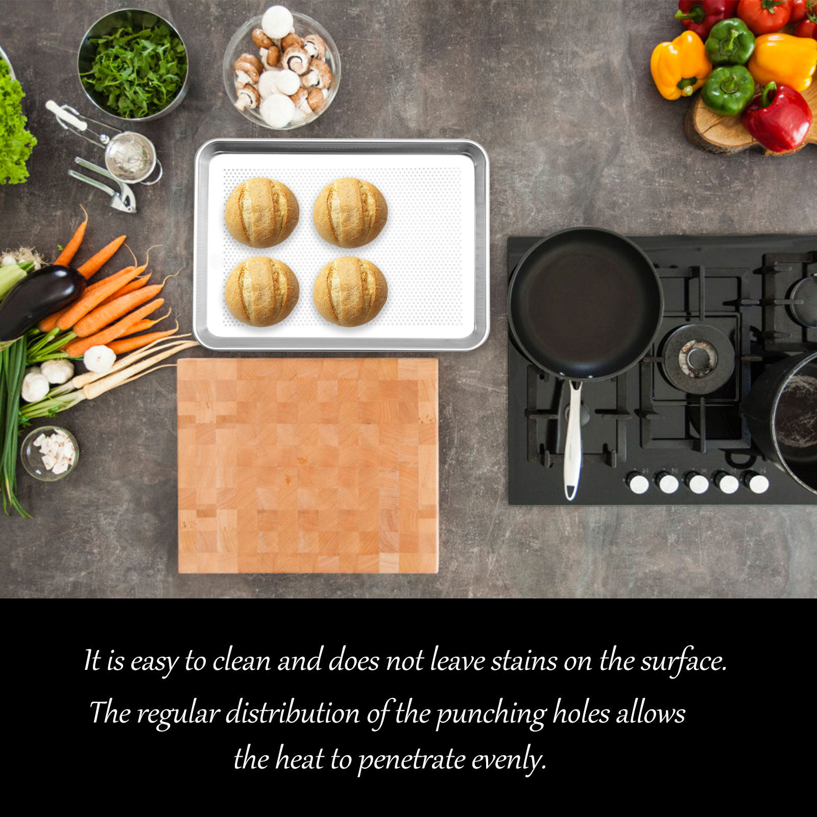 Kitchen Essentials Baking Tray - 1 шт. Нержавеющая алюминиевая форма для